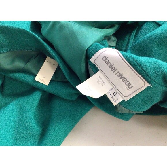 Daniel Niveau Wool Skirt Suit 2 Piece Designer 90’s Shoulder Pads Womens 6 - Picture 9 of 9